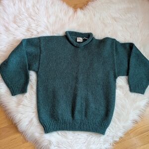 Vintage Cherry's Women's Sweater Size M 50% Mohair 50% Acrylic Deep Green